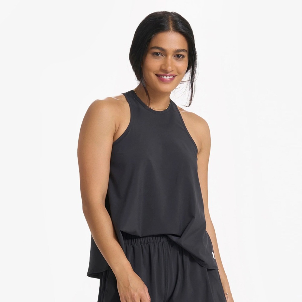 Vuori Black High-Neck Tank Top